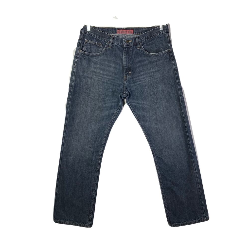 LEE “Vintage Slim” Dark Blue Jeans Men Size 36x30